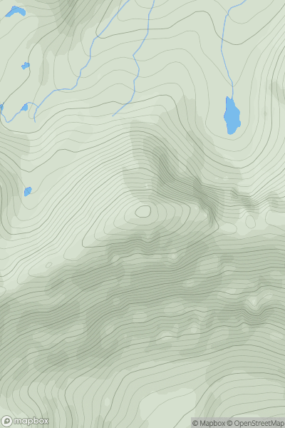 Thumbnail image for Sgurr Ban [Loch Torridon to Loch Maree] showing contour plot for surrounding peak